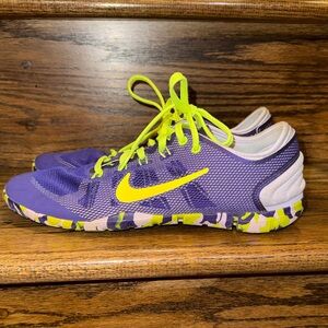 Nike Purple and Yellow Sneakers